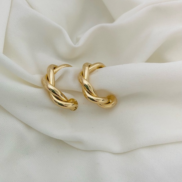 Rope Hoop Earrings - Picture 2 of 10